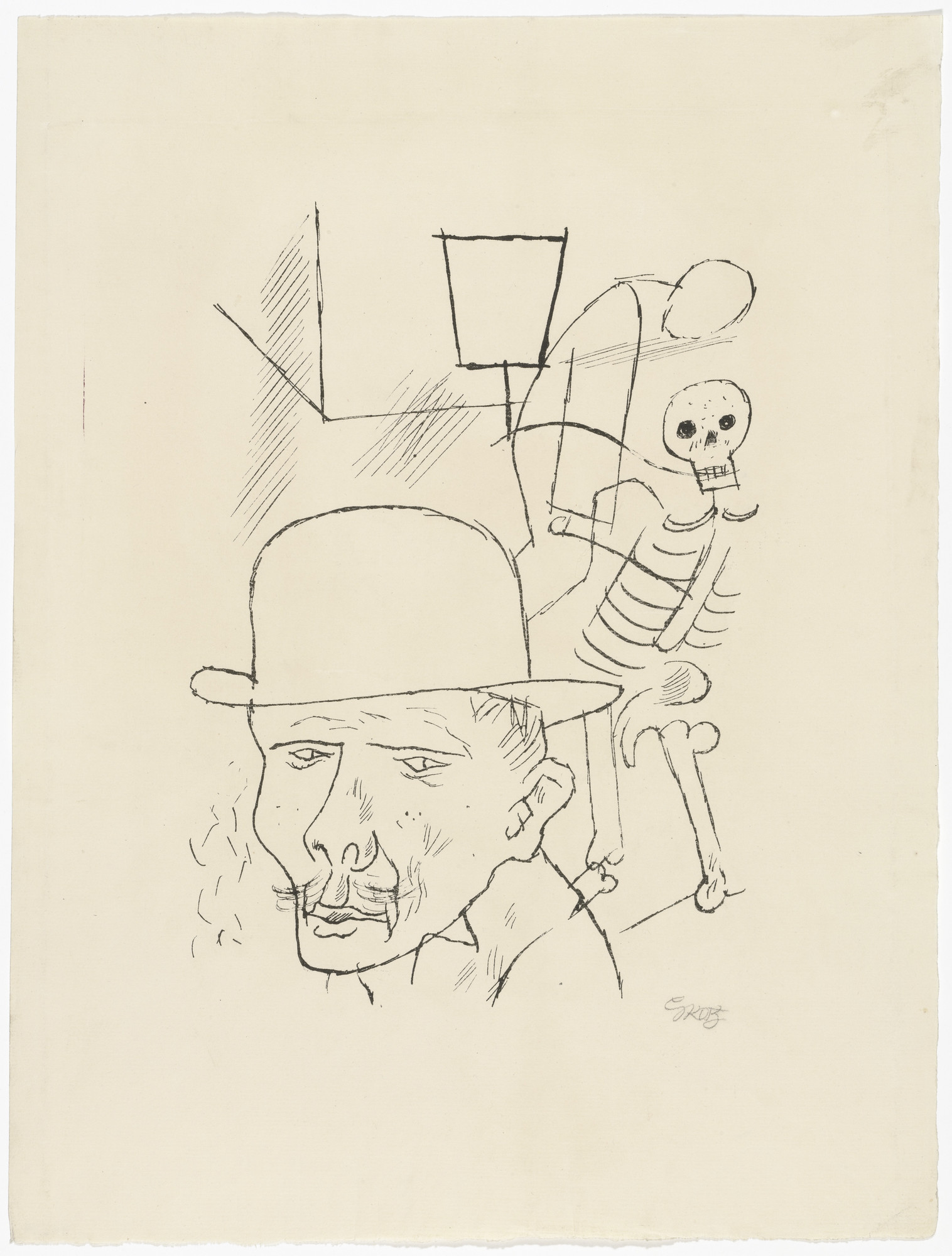 George Grosz. Death on the Street (Tod auf der Strasse) from the deluxe periodical in portfolio form Die Schaffenden, vol. 4, no. 4