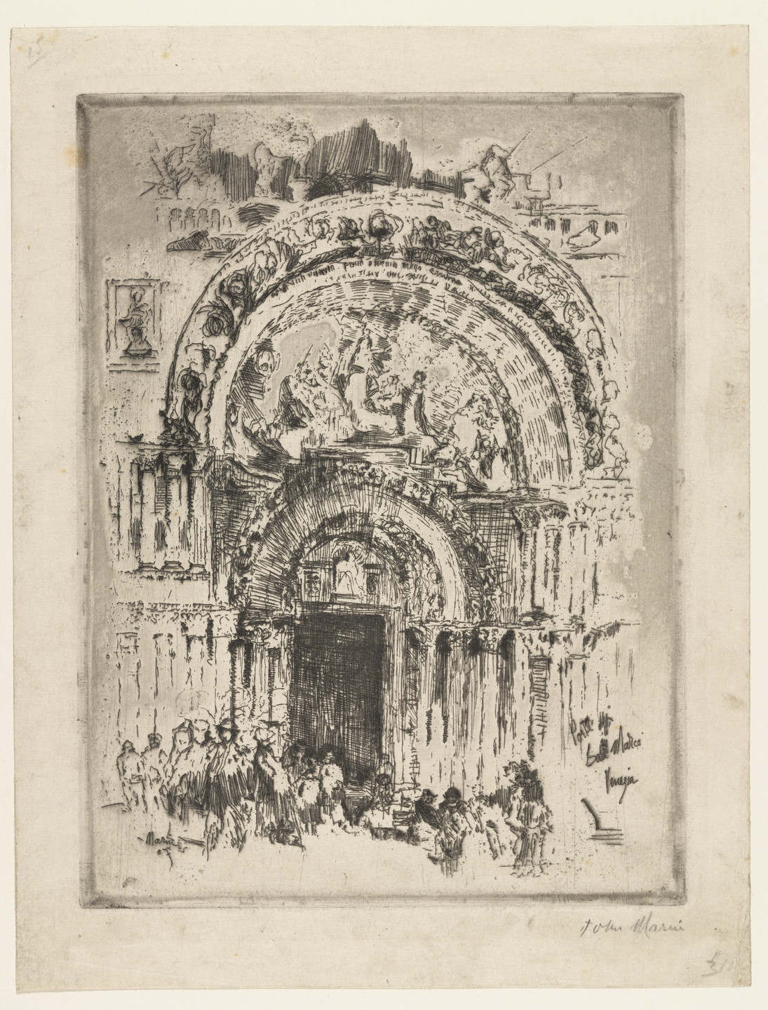 John Marin. Portal of St. Mark&#39;s, Venice. 1907