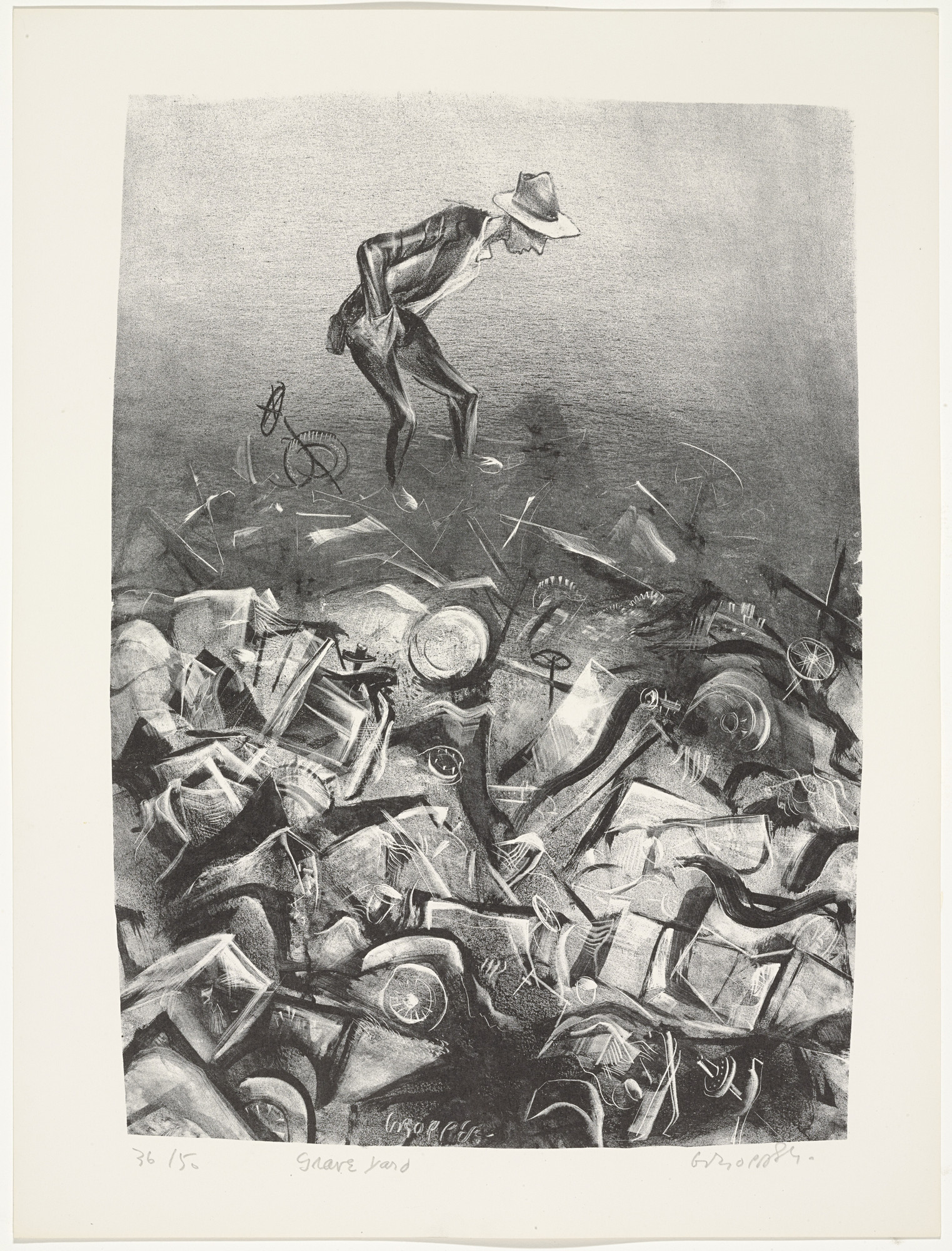 William Gropper. Grave Yard from Capriccios