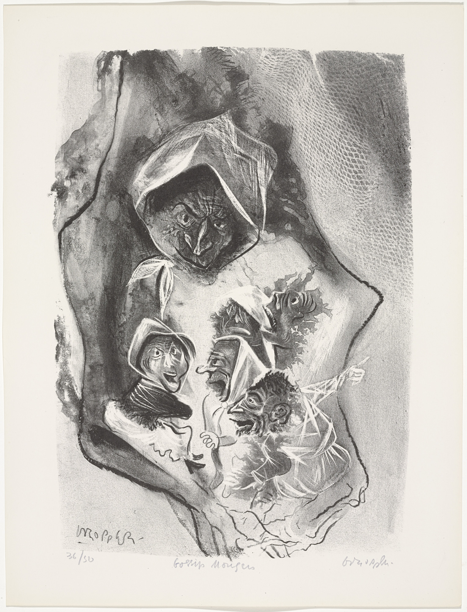 William Gropper. Gossip Mongers from Capriccios