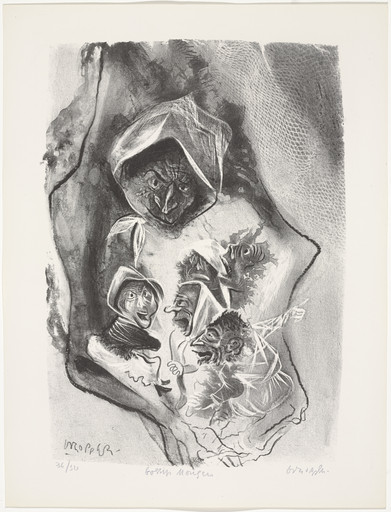 William Gropper. Gossip Mongers from Capriccios. 1953–57
