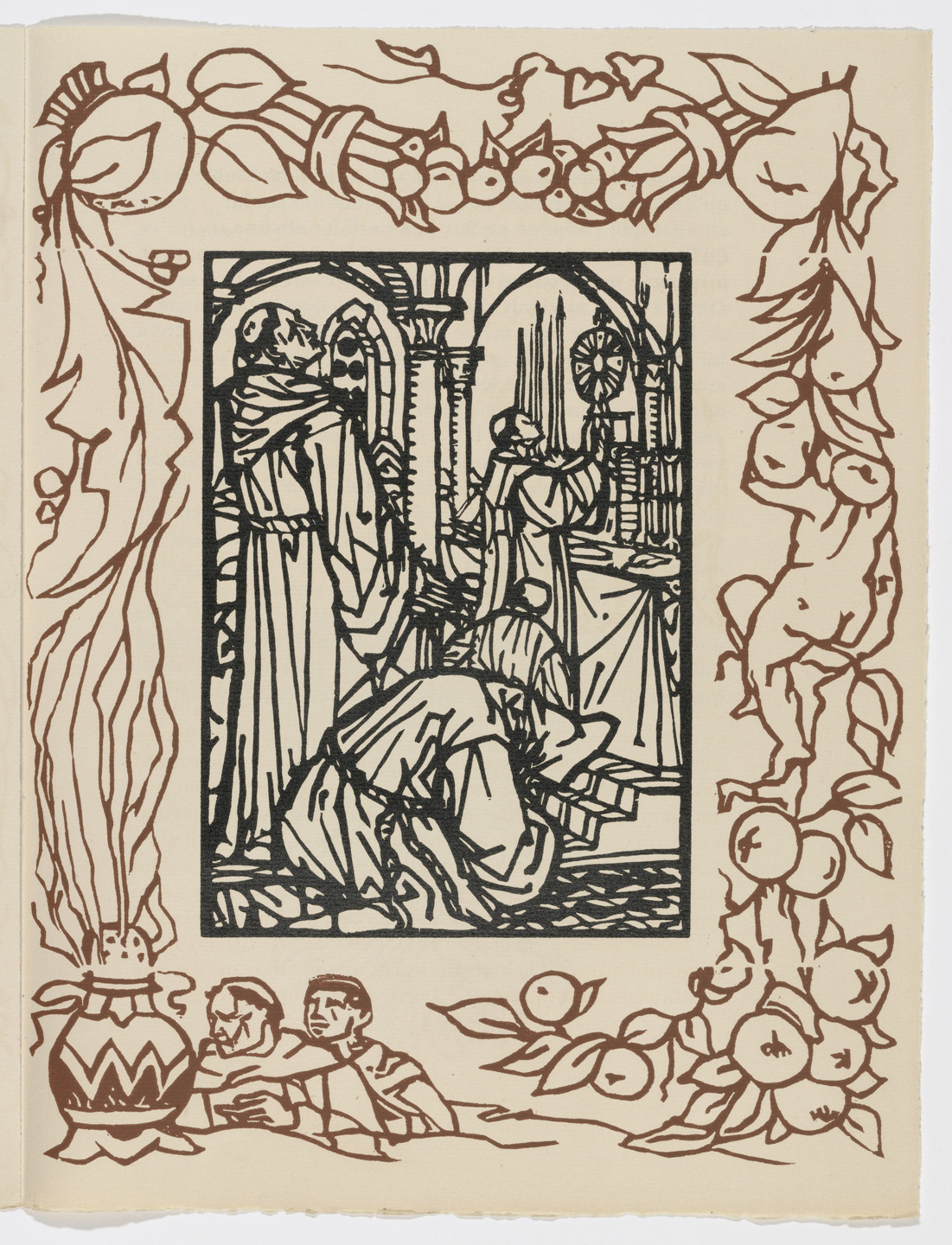 Émile Bernard. Plate (page 175) from Les Petites Fleurs de St. François (The Little Flowers of St. Francis). 1928