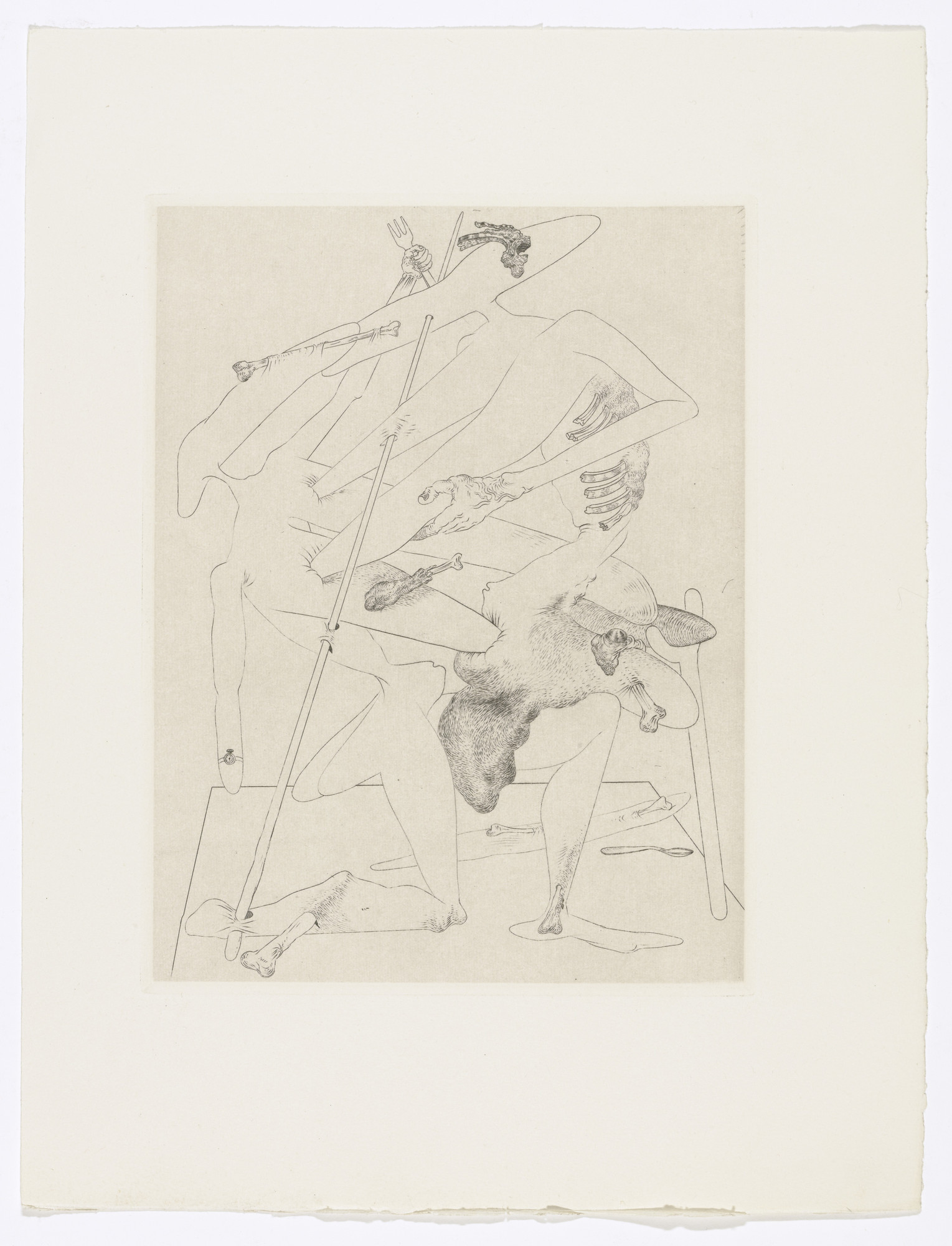 Salvador Dalí. Plate (facing page 64) from Les Chants de Maldoror (The Songs of Maldoror)