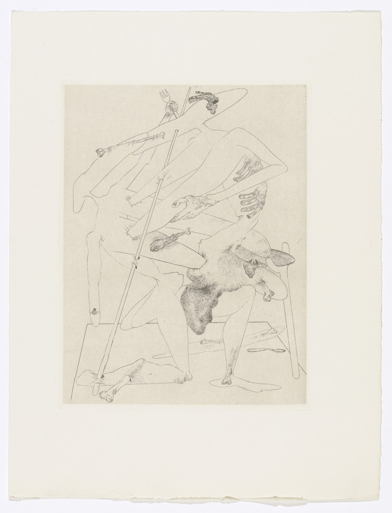 Plate (facing page 64) from Les Chants de Maldoror (The Songs of Maldoror) by Salvador Dalí