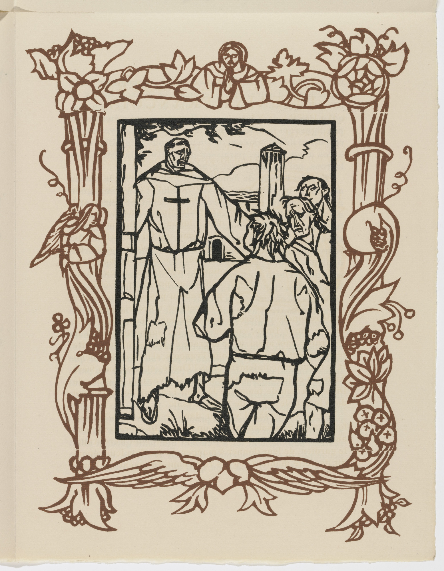 Émile Bernard. Plate (page 155) from Les Petites Fleurs de St. François (The Little Flowers of St. Francis)