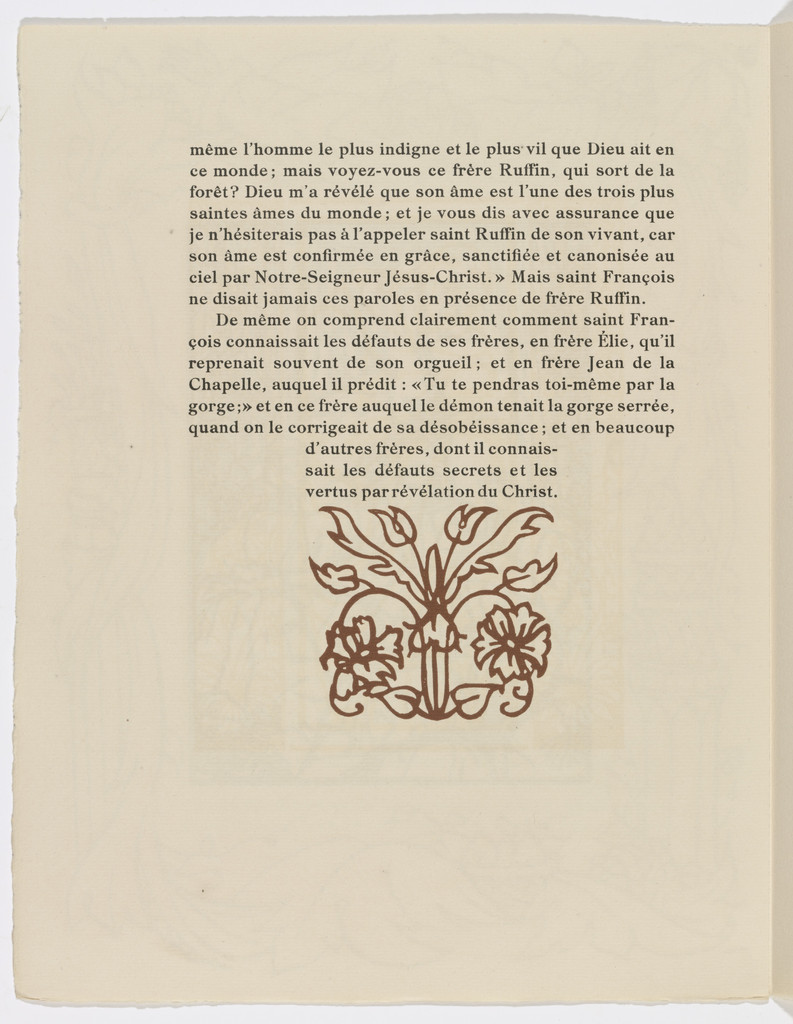 Tailpiece (page 190) from Les Petites Fleurs de St. François (The Little Flowers of St. Francis)