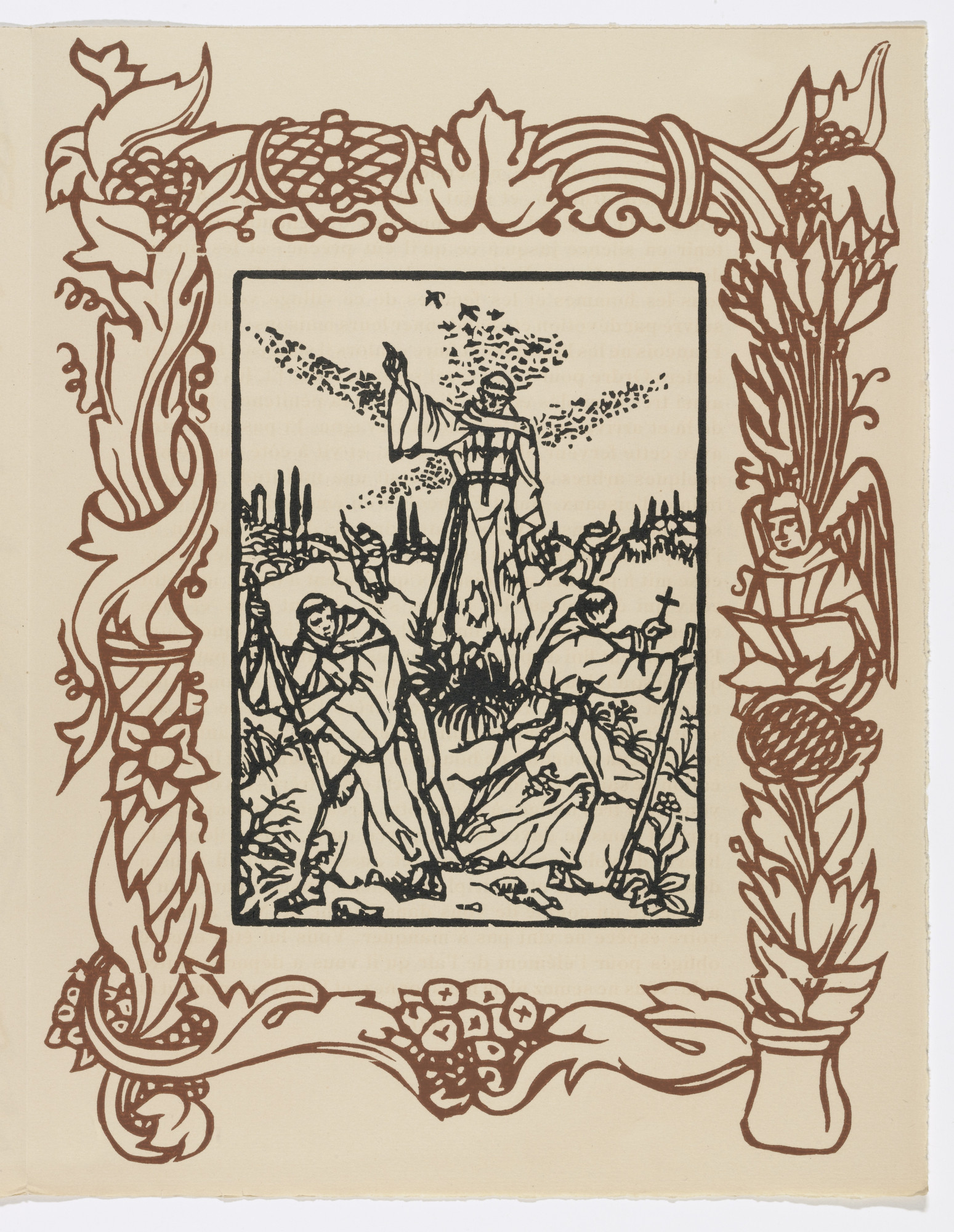 Émile Bernard. Plate (page 101) from Les Petites Fleurs de St. François (The Little Flowers of St. Francis)