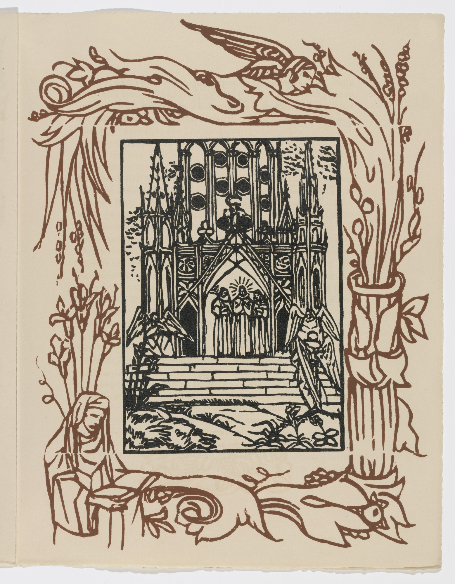 Émile Bernard. Plate (page 167) from Les Petites Fleurs de St. François (The Little Flowers of St. Francis)