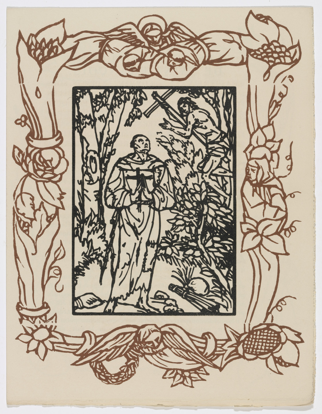 Émile Bernard. Plate (page 177) from Les Petites Fleurs de St. François (The Little Flowers of St. Francis). 1928