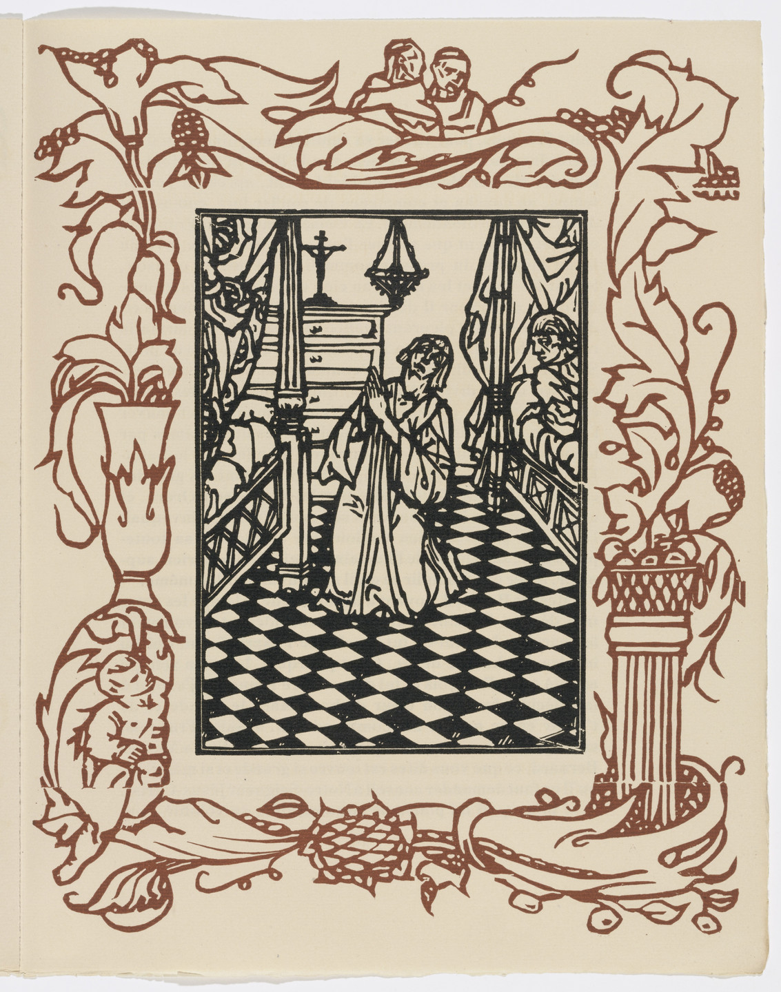 Émile Bernard. Plate (page 15) from Les Petites Fleurs de St. François (The Little Flowers of St. Francis). 1928