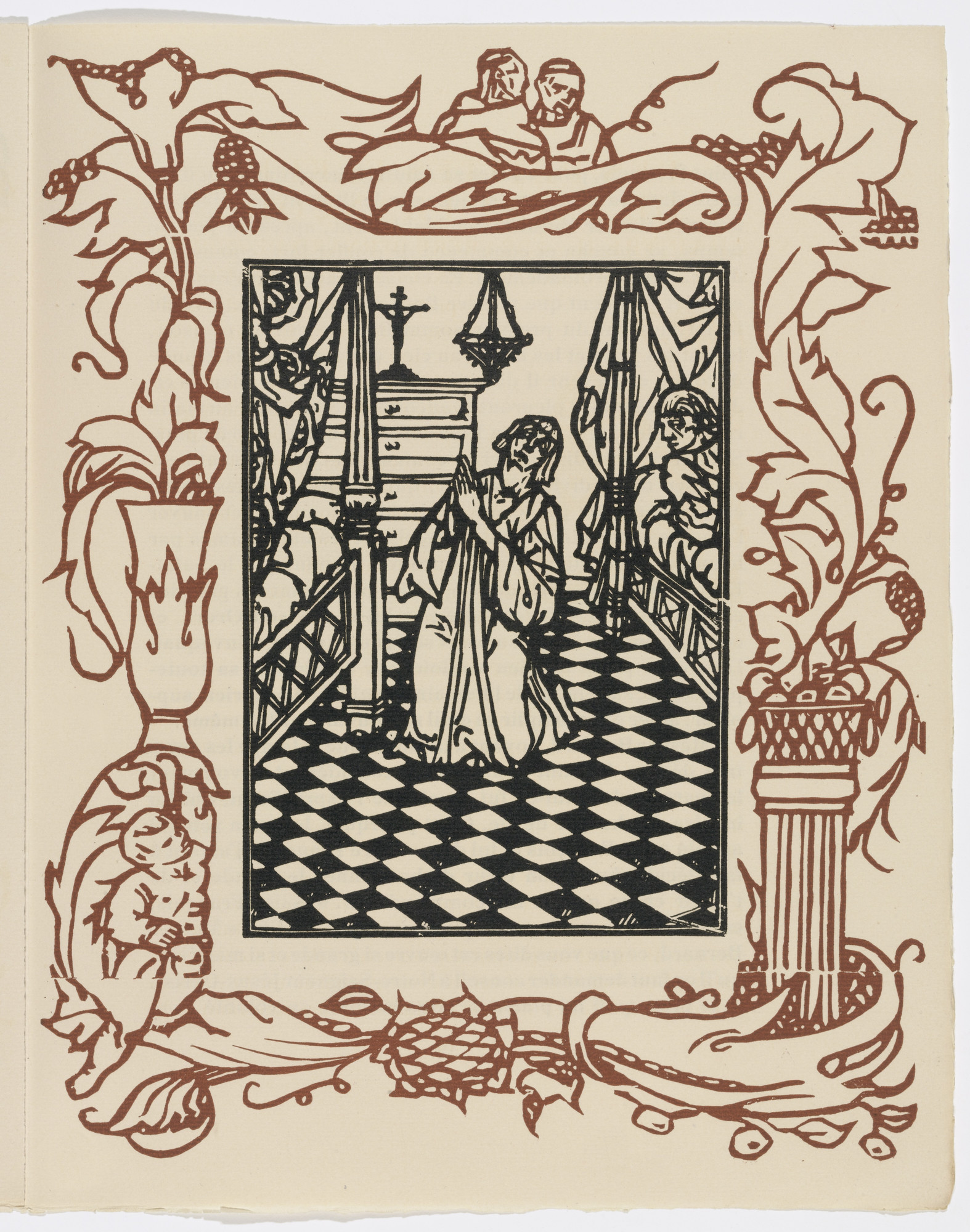 Émile Bernard. Plate (page 15) from Les Petites Fleurs de St. François (The Little Flowers of St. Francis)