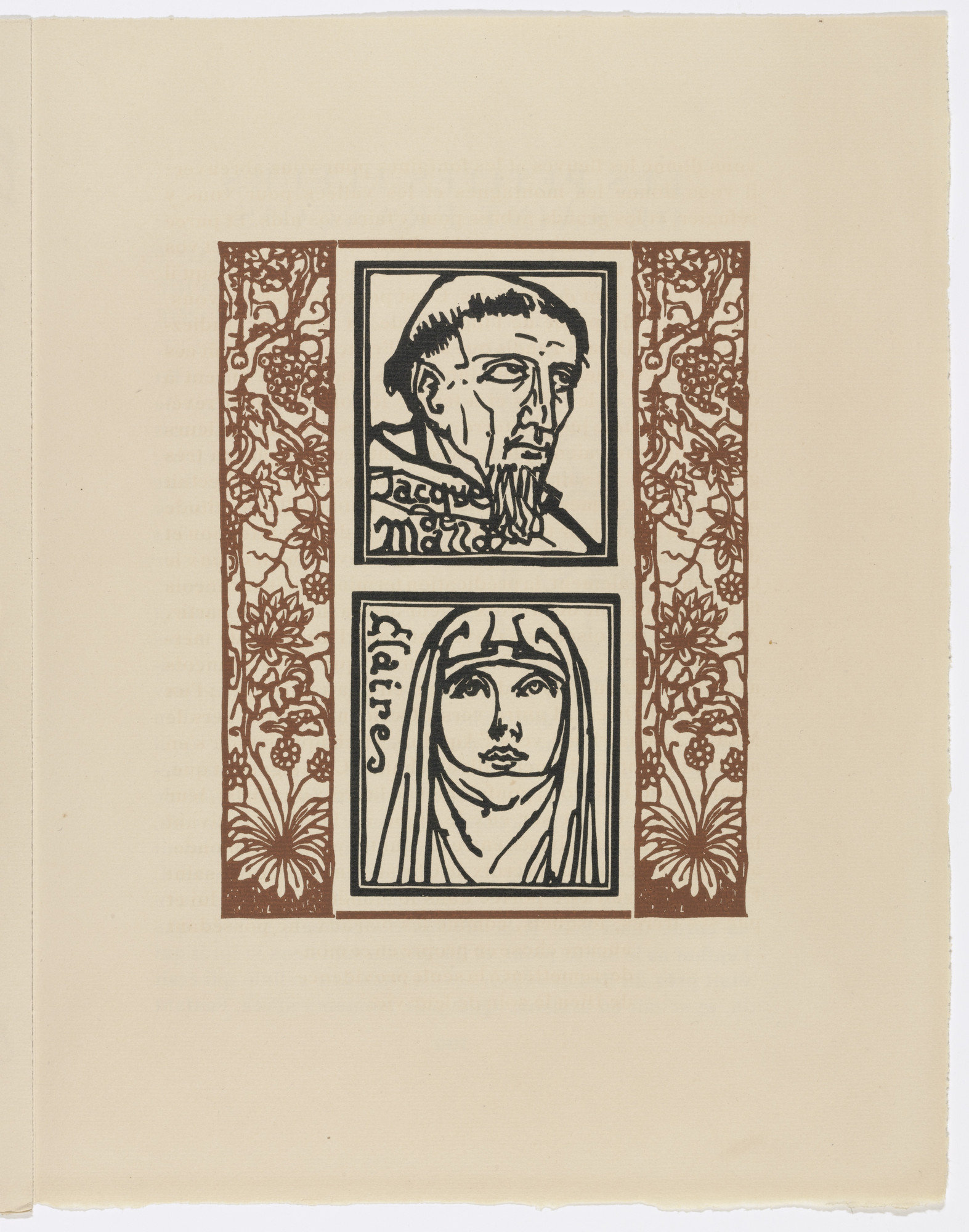 Émile Bernard. Plate (page 103) from Les Petites Fleurs de St. François (The Little Flowers of St. Francis)