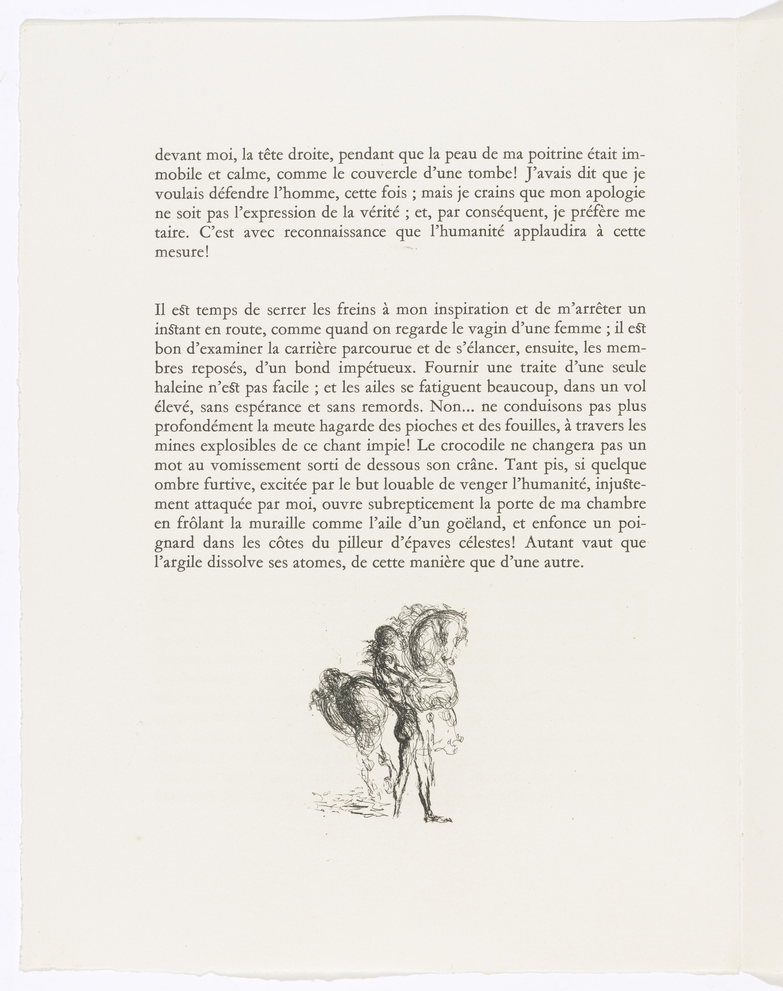 Salvador Dalí. Tailpiece (page 86) from Les Chants de Maldoror ( The Songs of Maldoror )