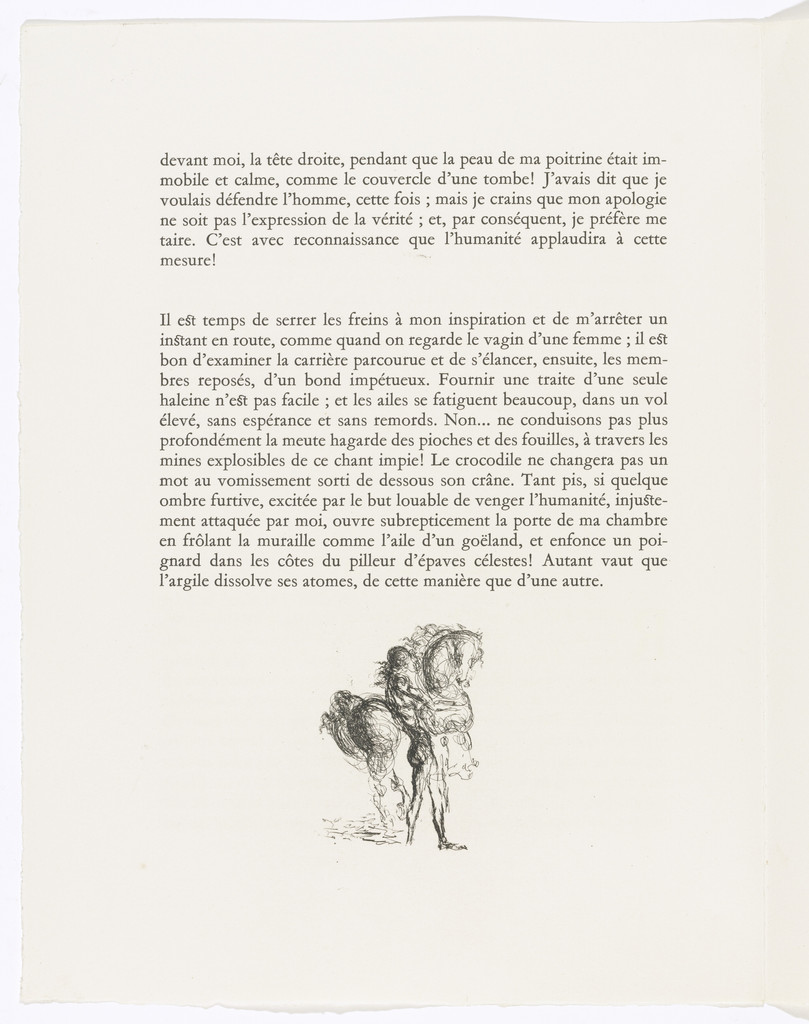 Tailpiece (page 86) from Les Chants de Maldoror (The Songs of Maldoror) by Salvador Dalí