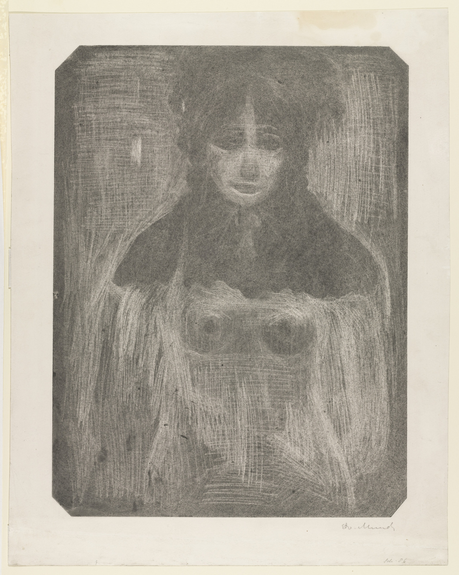 Edvard Munch. Model with Hood and Collar