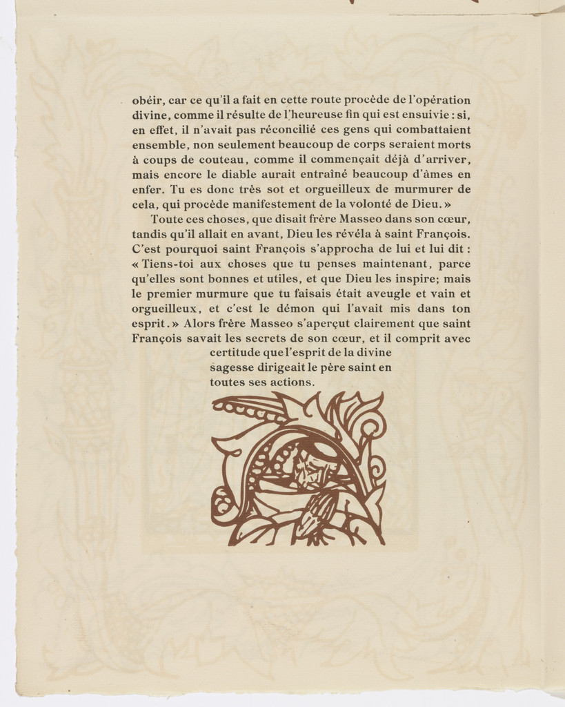 Tailpiece (page 74) from Les Petites Fleurs de St. François (The Little Flowers of St. Francis)