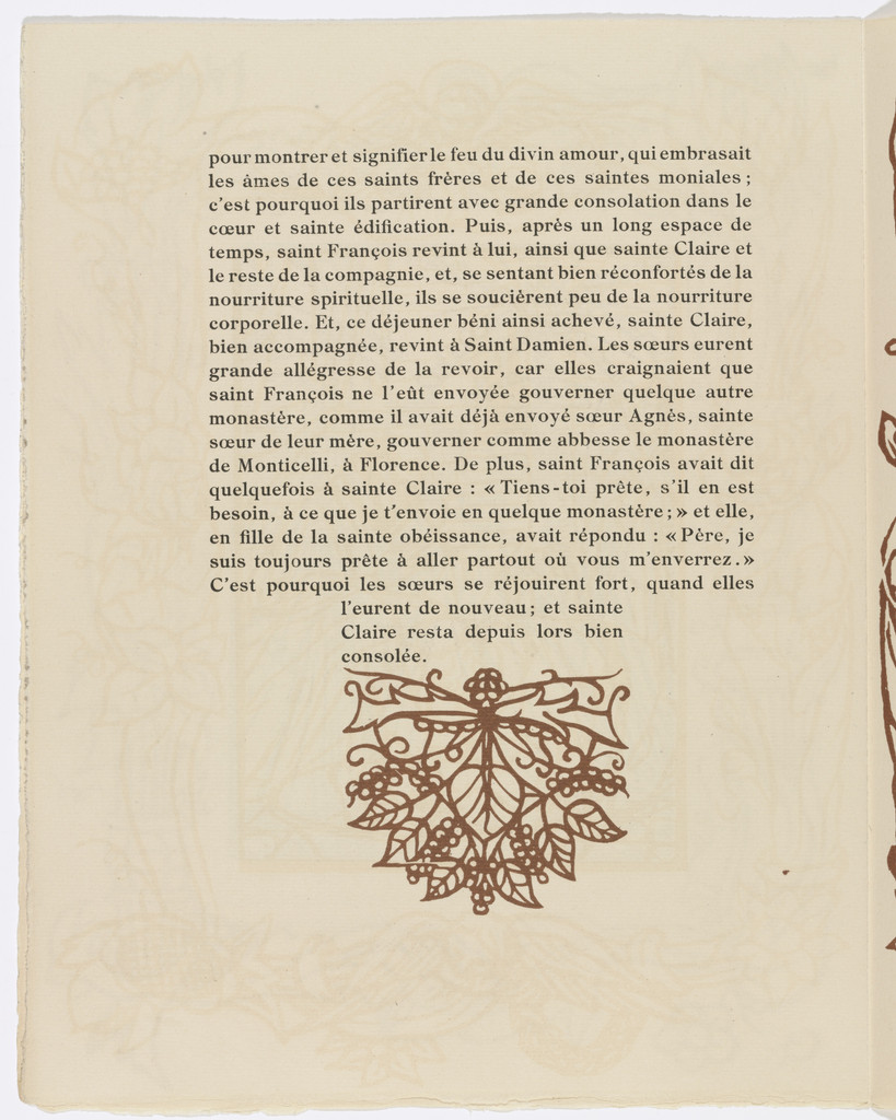 Tailpiece (page 94) from Les Petites Fleurs de St. François (The Little Flowers of St. Francis)