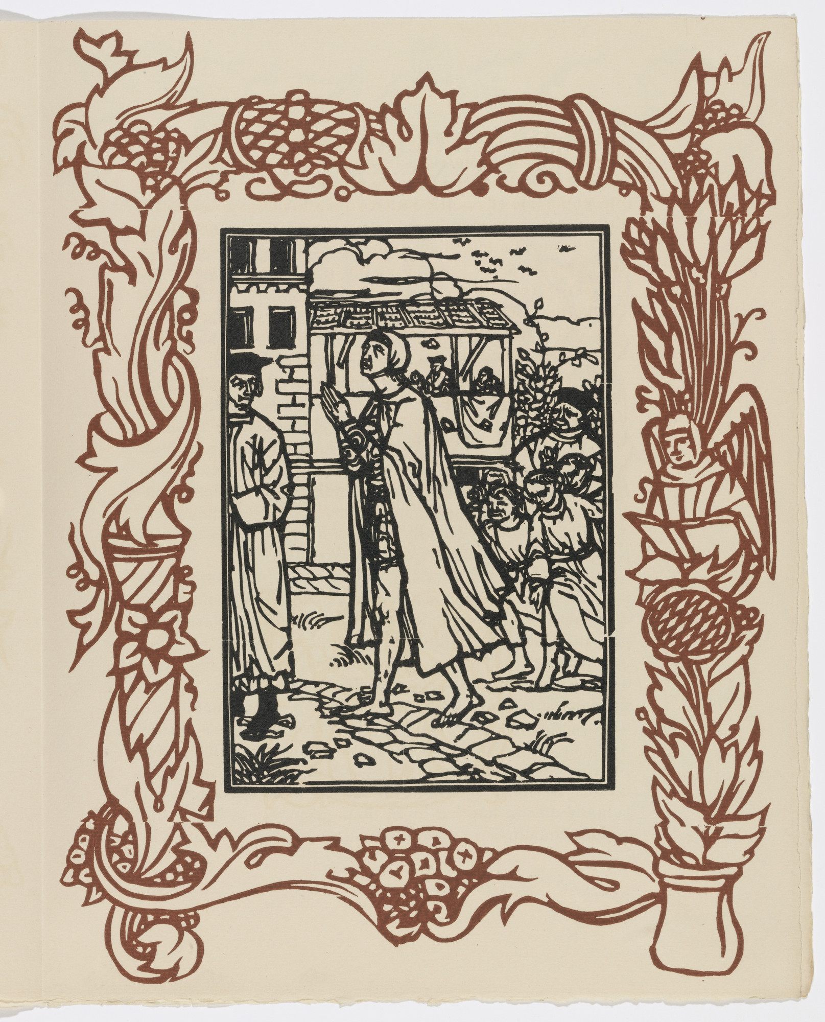 Émile Bernard. Plate (page 13) from Les Petites Fleurs de St. François (The Little Flowers of St. Francis)