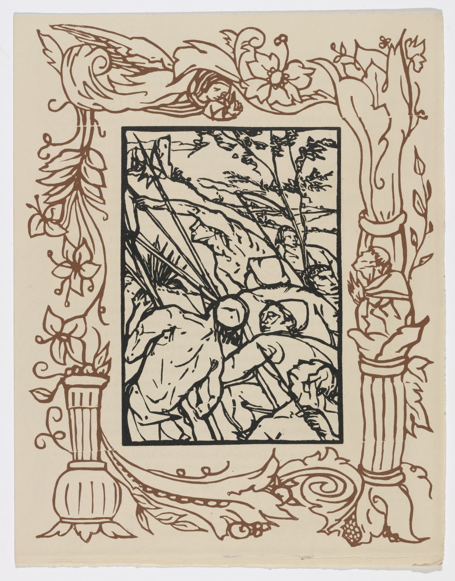 Émile Bernard. Plate (page 129) from Les Petites Fleurs de St. François (The Little Flowers of St. Francis)