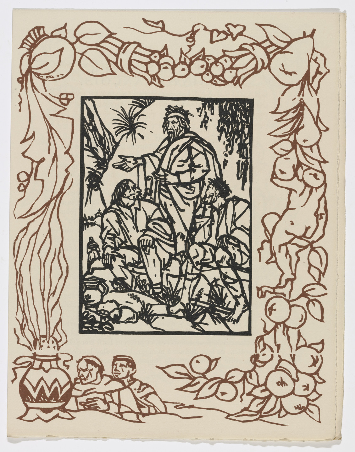 Émile Bernard. Plate (page 153) from Les Petites Fleurs de St. François (The Little Flowers of St. Francis). 1928