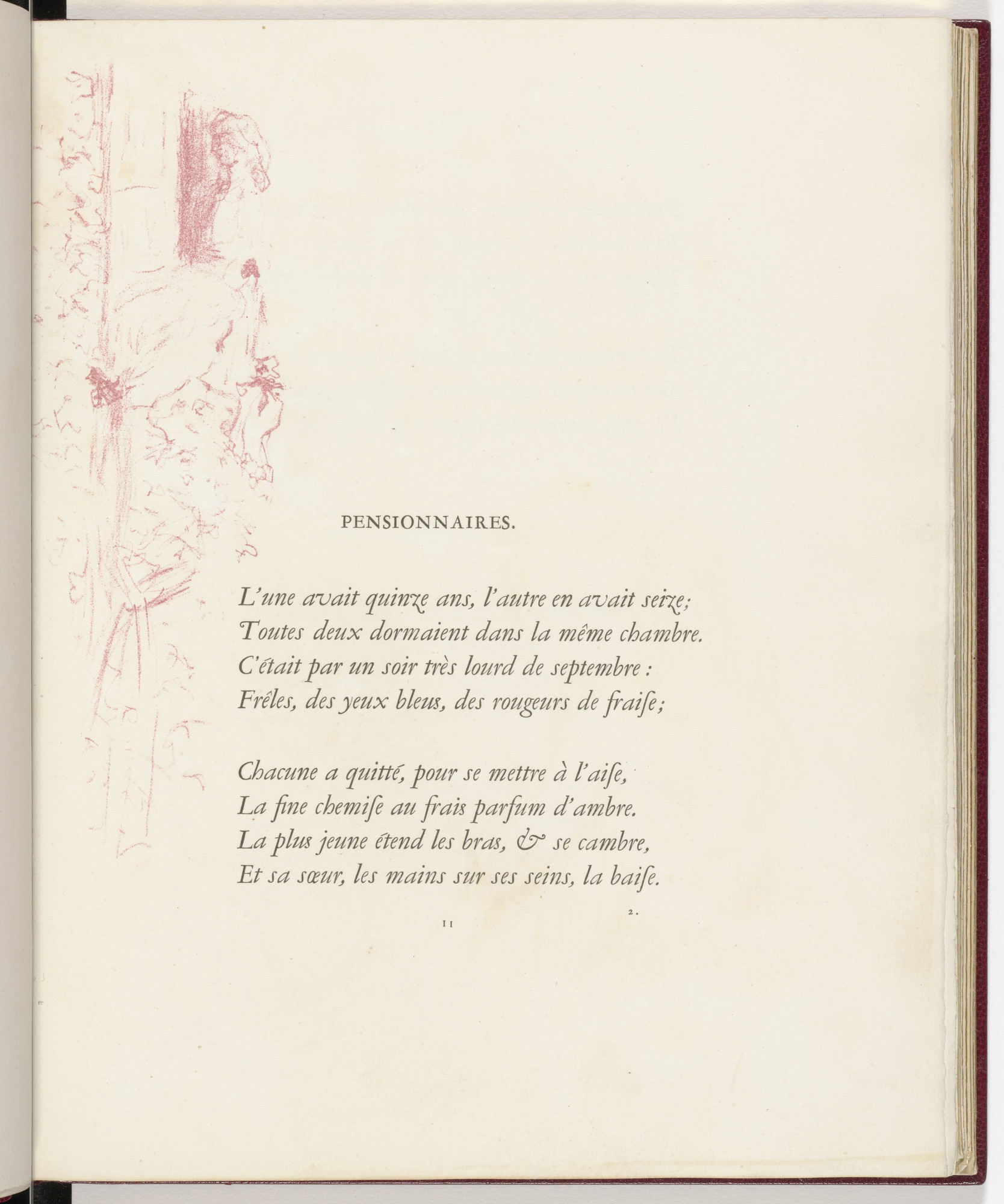 Pierre Bonnard, Paul Verlaine, Vollard, Paris, Auguste Clot. In-text plate (page 11) from Parallèlement (In Parallel)