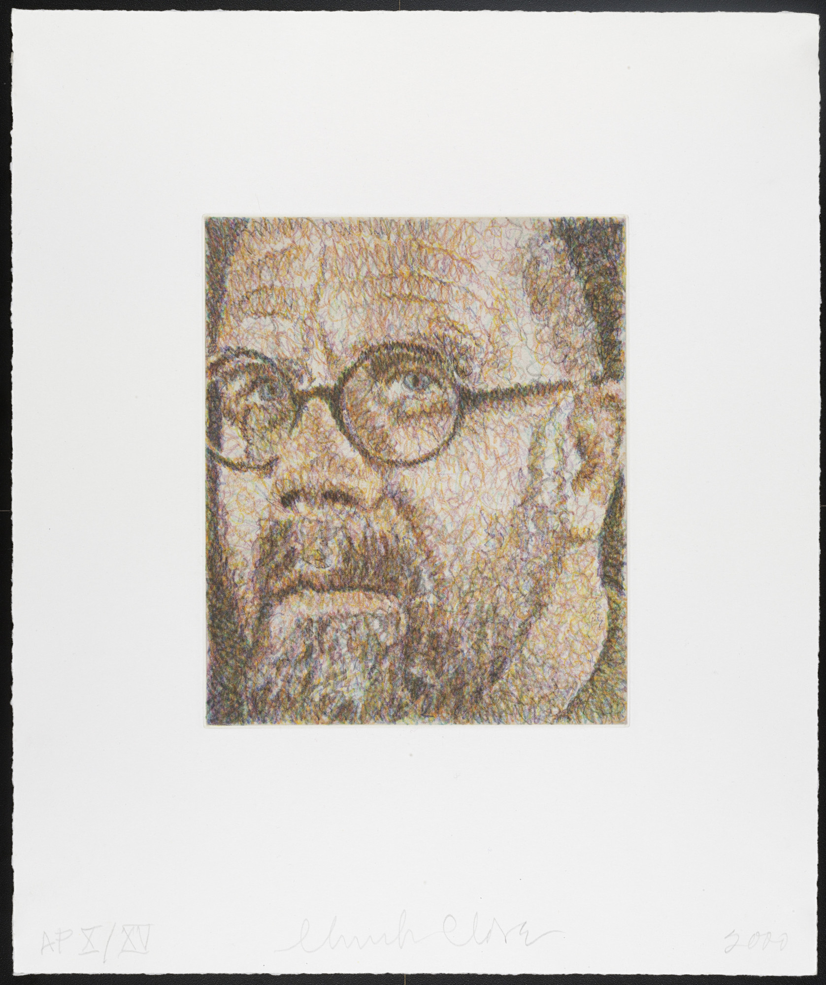 Chuck Close. Self-Portrait/Scribble/Etching