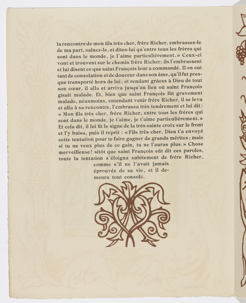 Tailpiece (page 172) from Les Petites Fleurs de St. François (The Little Flowers of St. Francis)