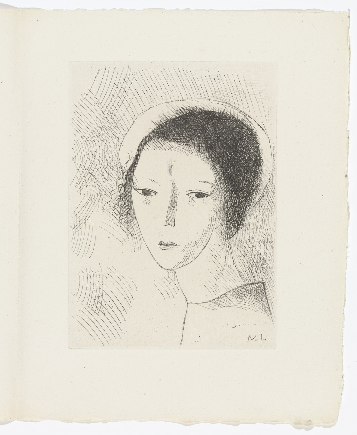 Marie Laurencin. Head of a Girl (Tête de jeune fille) (plate, page