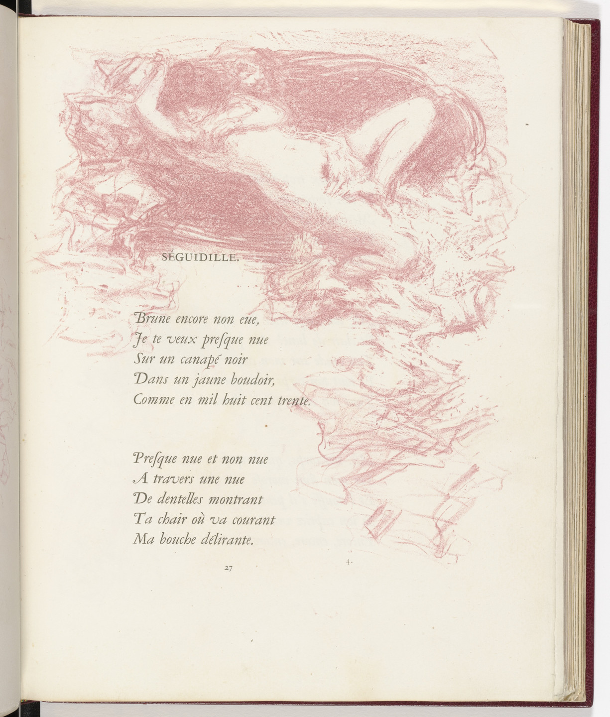Pierre Bonnard. In-text plate (page 27) from Parallèlement (In Parallel). 1900