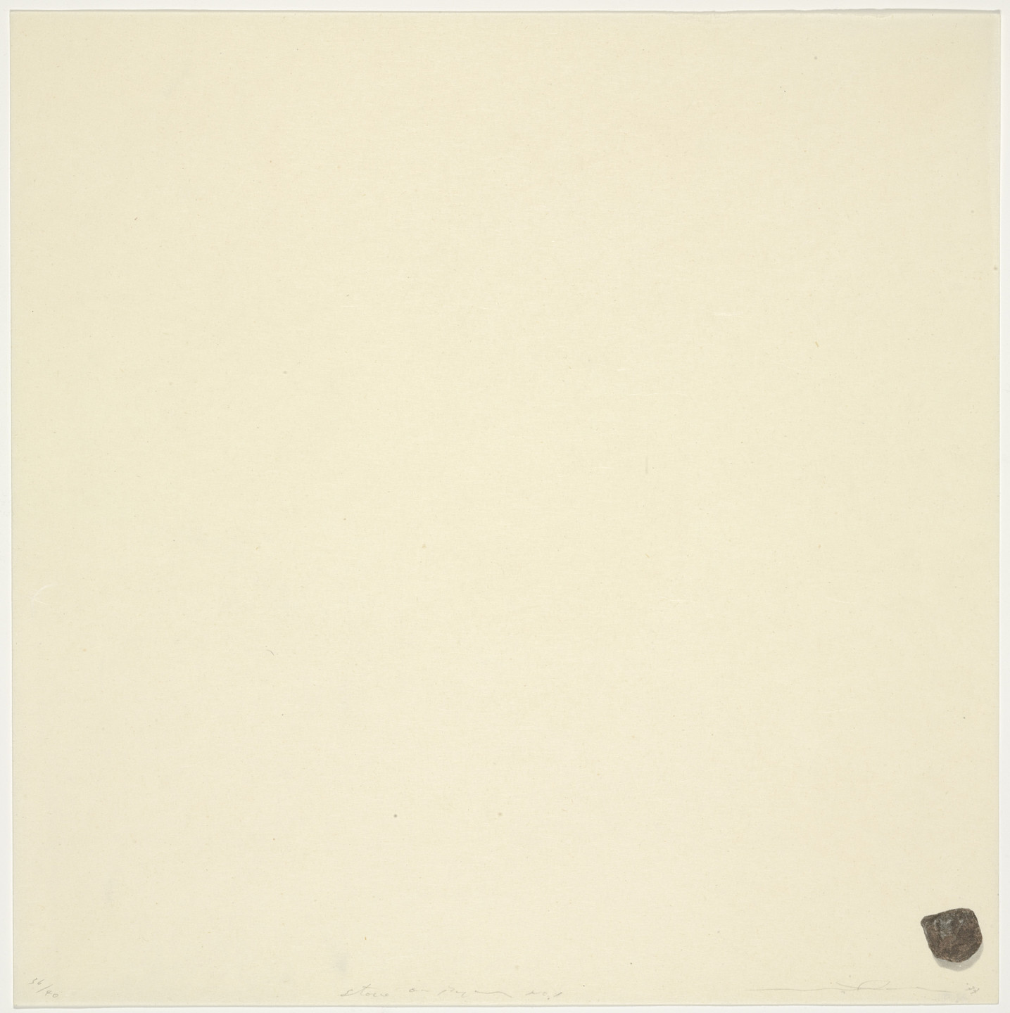 Shoichi Ida. Stone on Paper No. 1-No. 5 from the series Surface is the Between. 1977