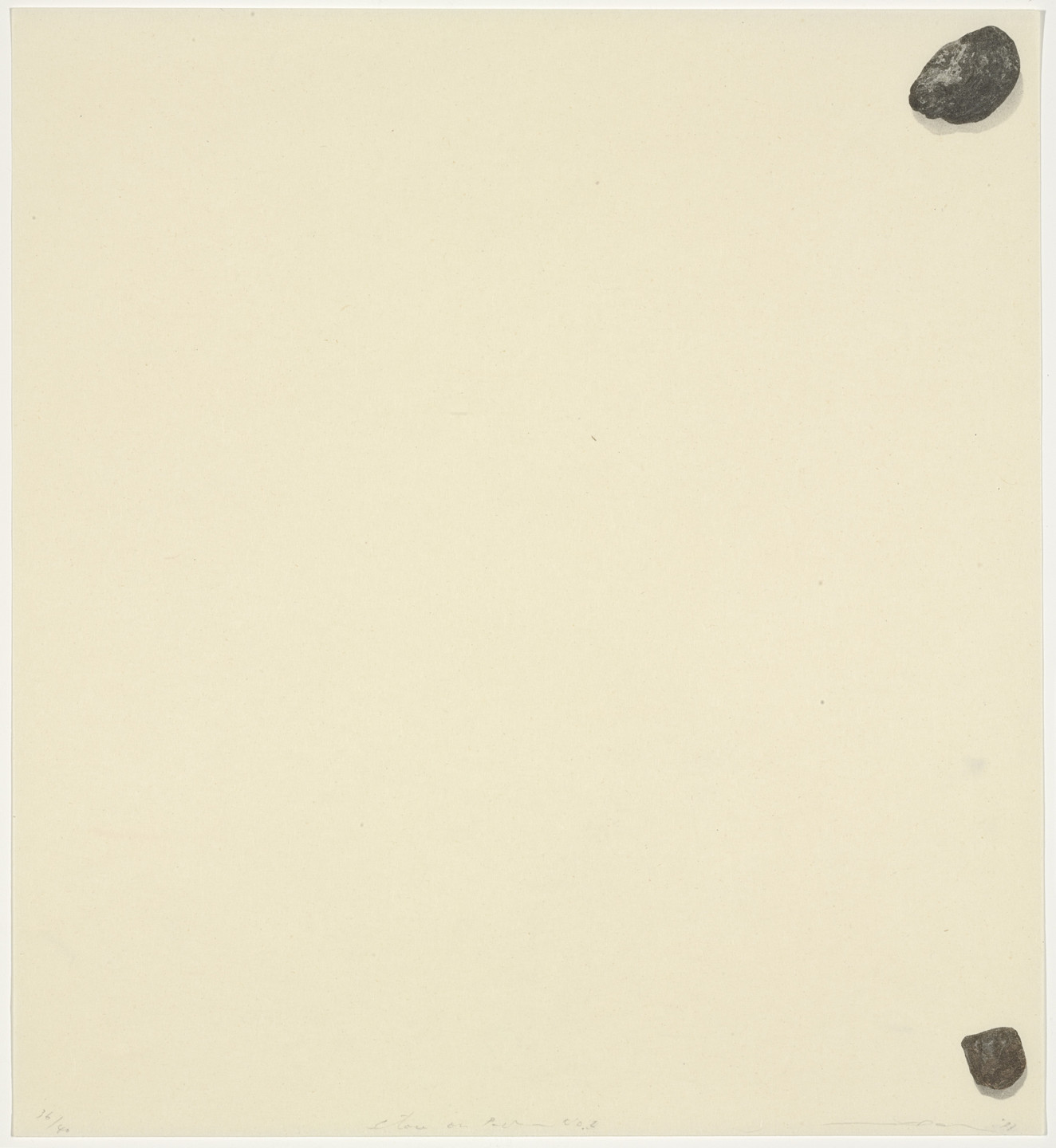 Shoichi Ida. Surface is the Between, Stone on Paper No. 2. 1977