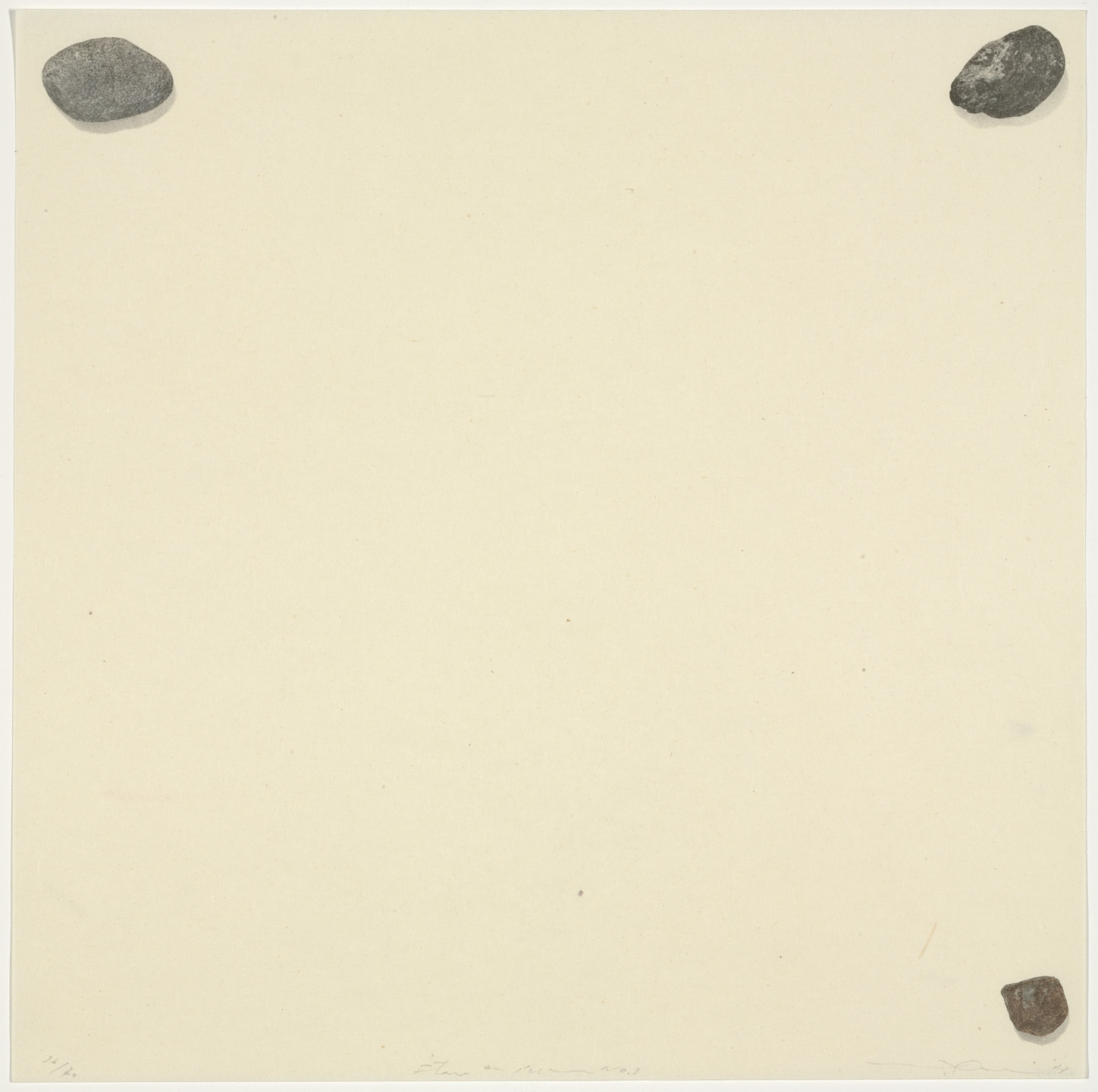 Shoichi Ida. Surface is the Between, Stone on Paper No. 3. 1977