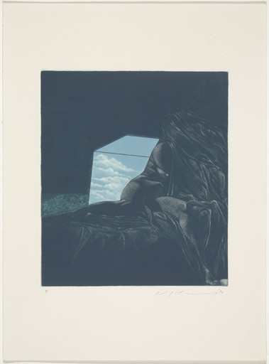 Ikeda Masuo (池田満寿夫). Sphinx Covered by Sheet from Portrait of