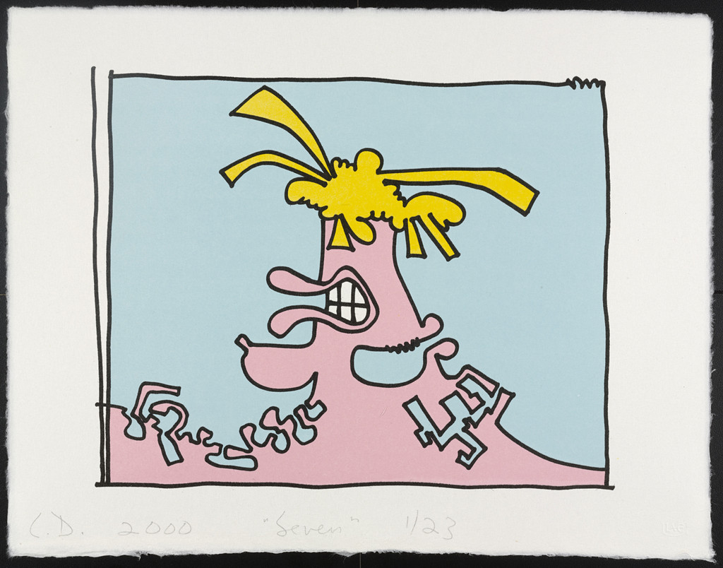 Seven from Female Portraits, Carroll Dunham, 2000
