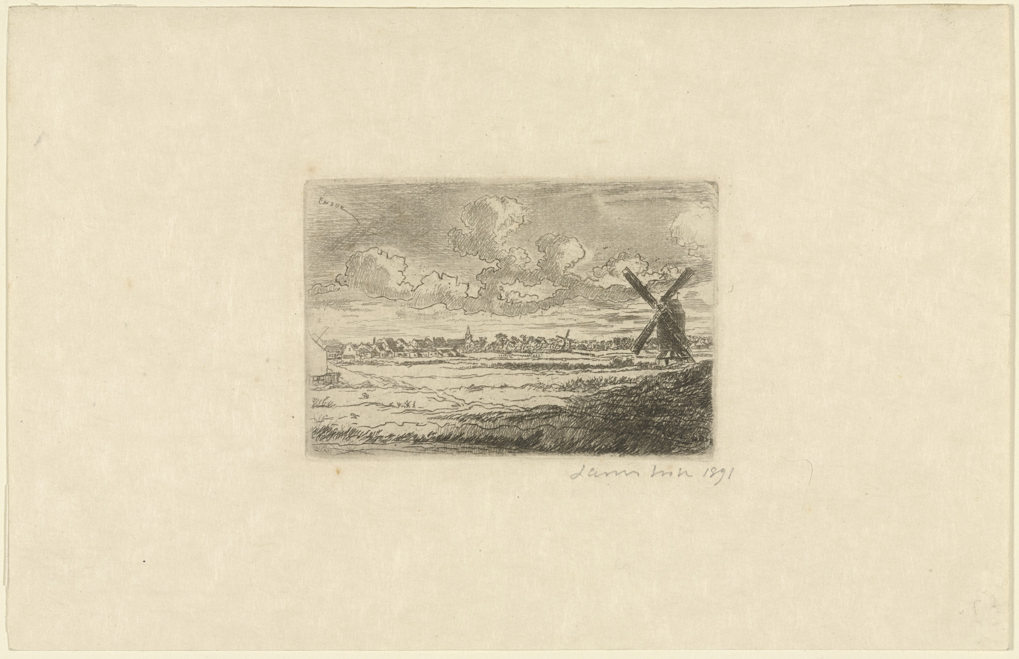 James Ensor. Windmill at Slykens