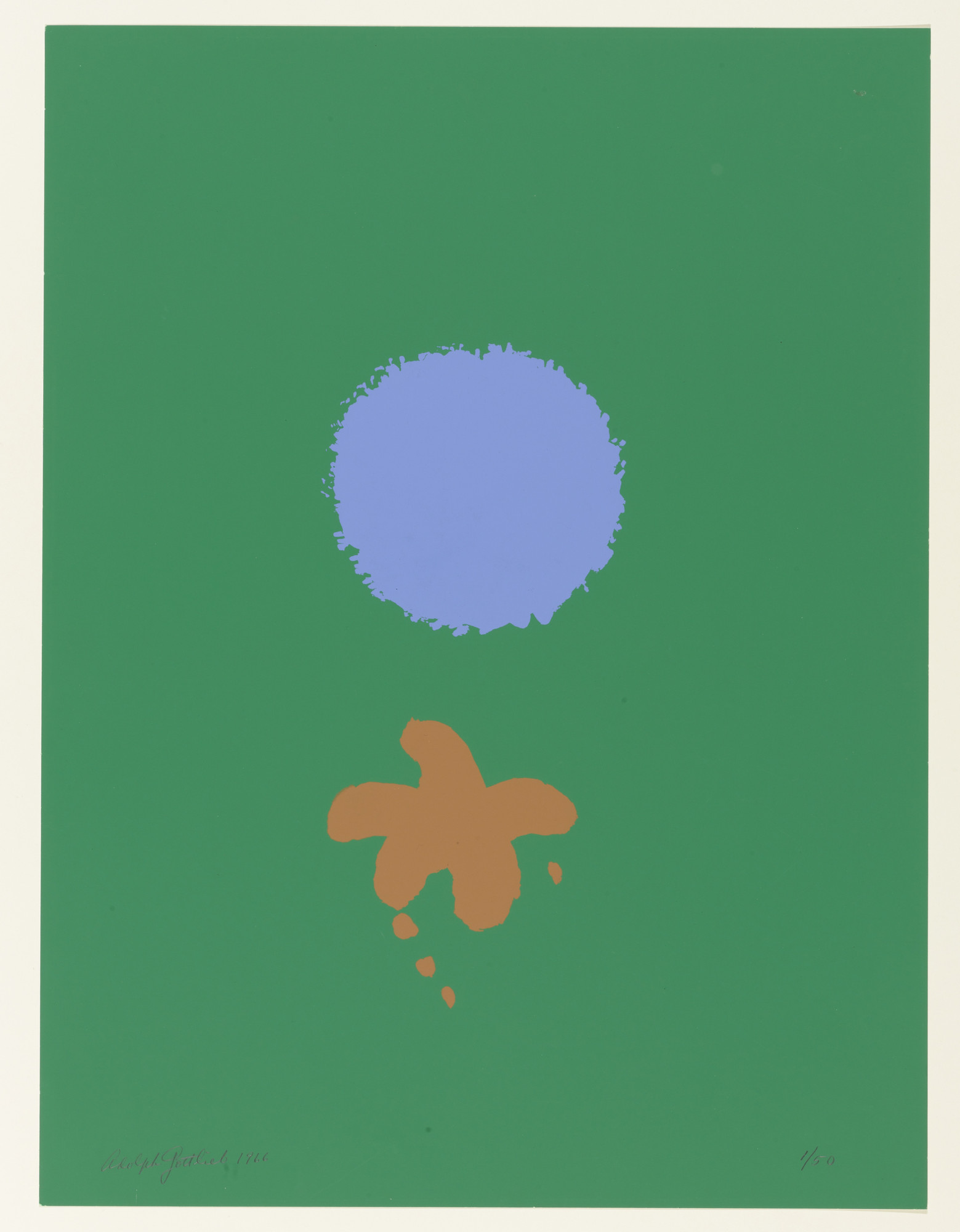 Adolph Gottlieb. Green Ground, Blue Disc