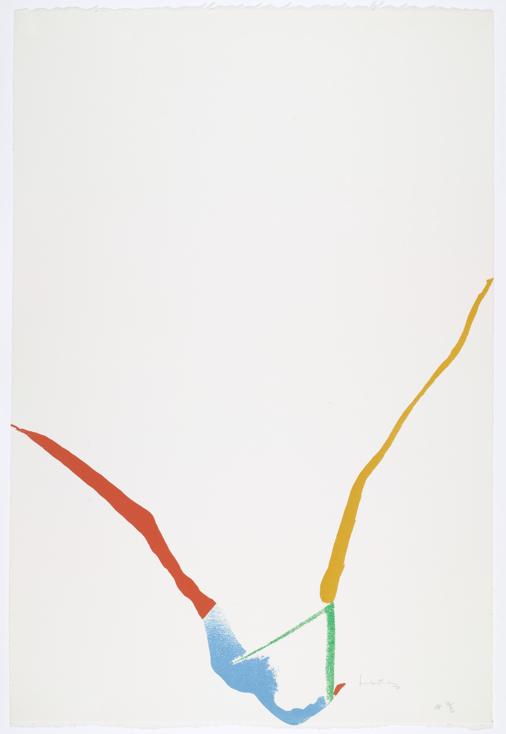 Helen Frankenthaler. Untitled from What Red Lines Can Do. 1970