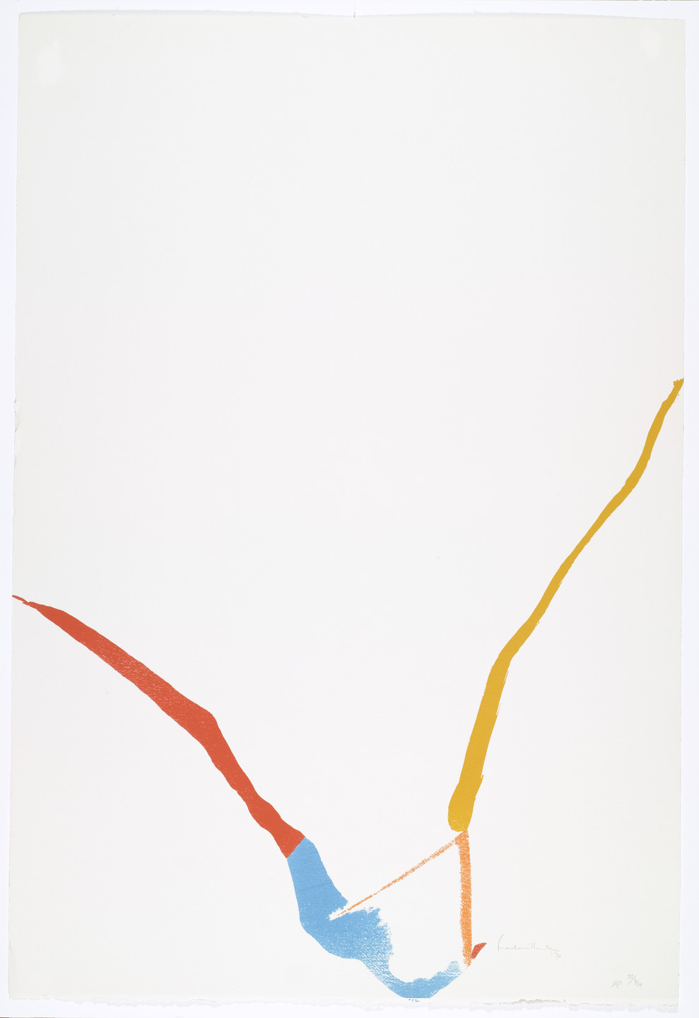 Helen Frankenthaler. Untitled from What Red Lines Can Do. 1970