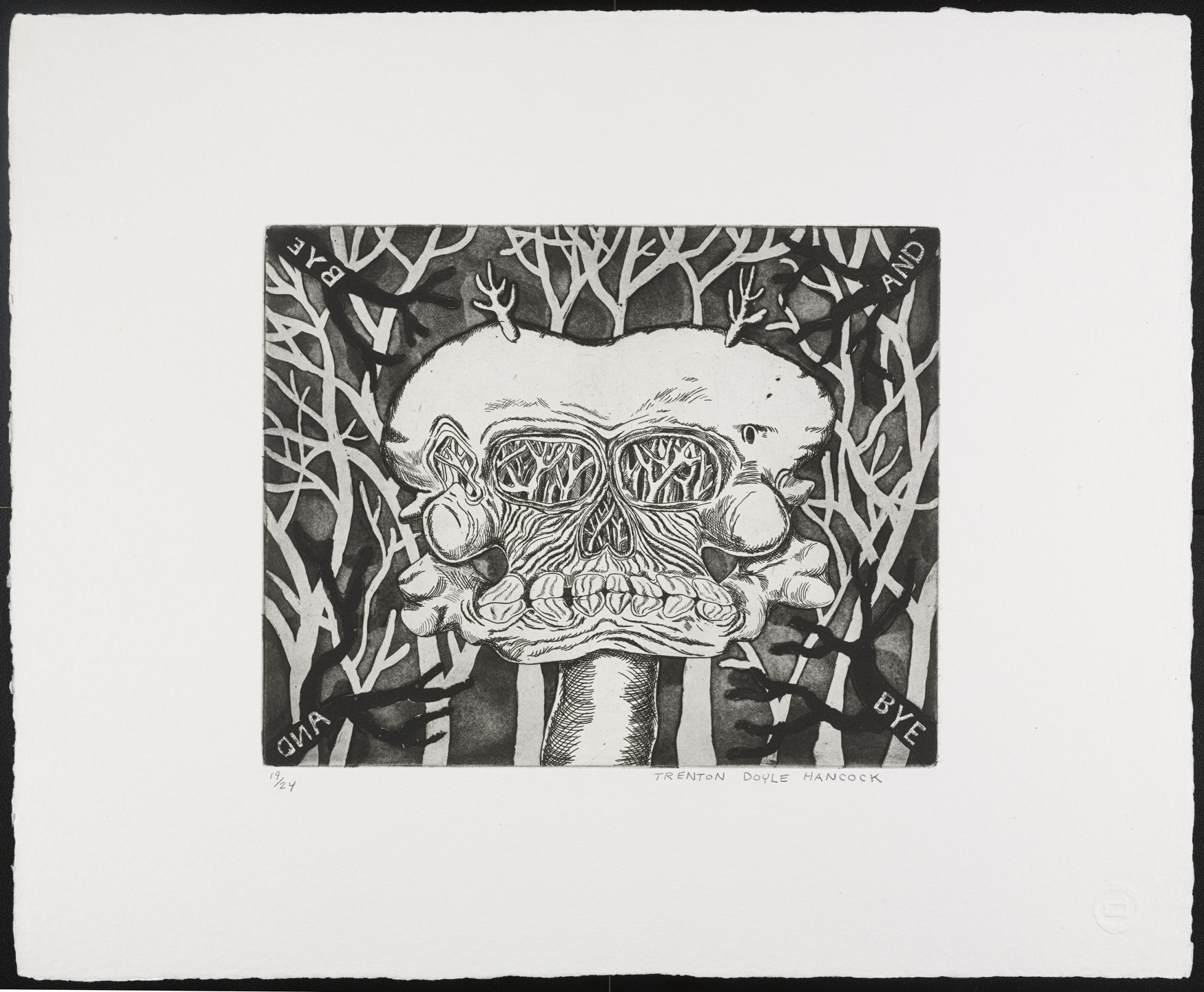 Trenton Doyle Hancock. Untitled from Bye and Bye (Nine Sad Etchings). 2002