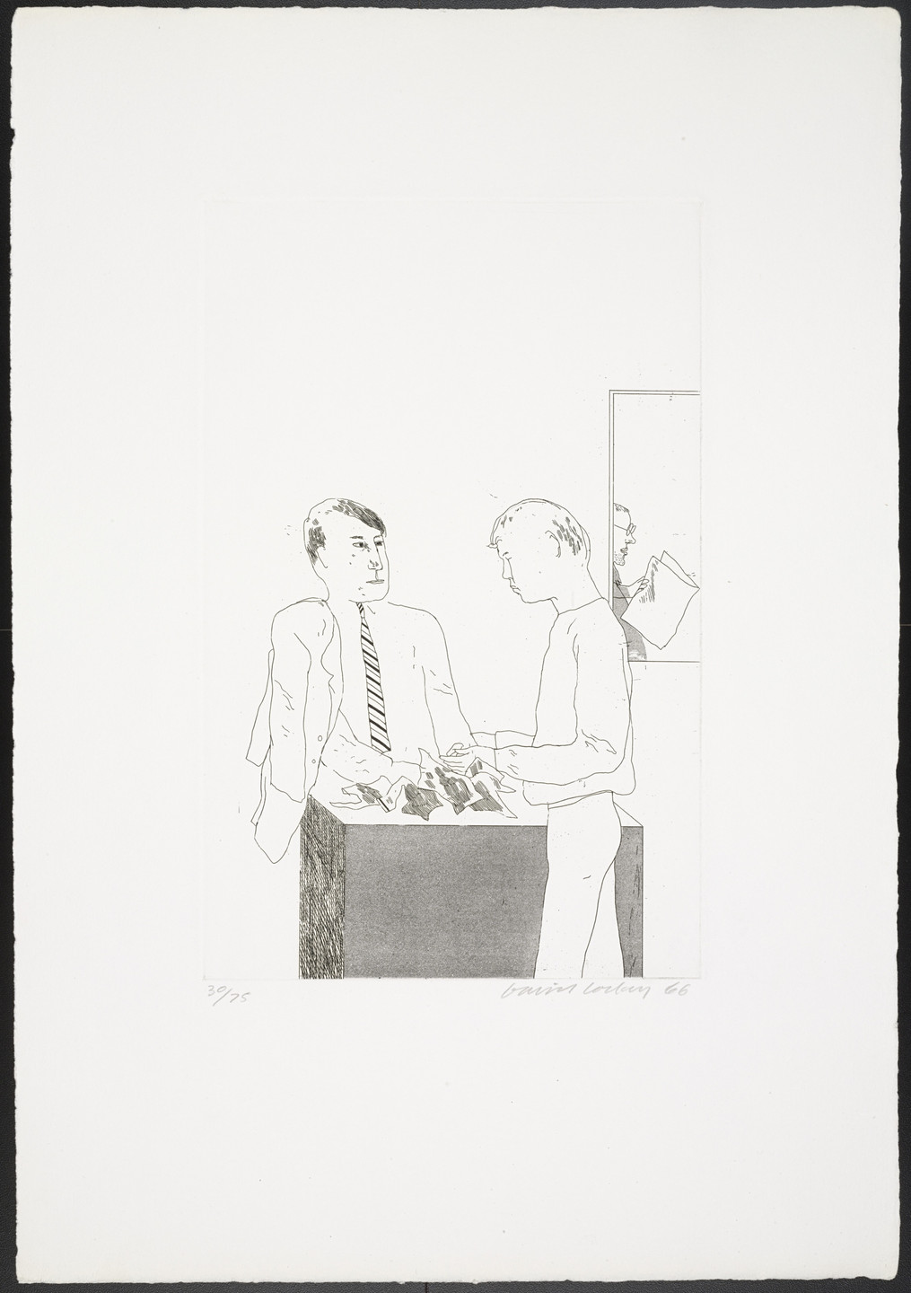 David Hockney. He Enquired After the Quality from Fourteen Poems. 1966, published 1967