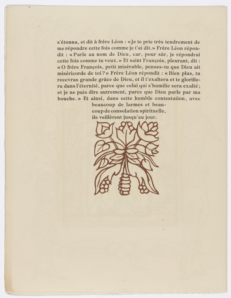 Tailpiece (page 64) from Les Petites Fleurs de St. François (The Little Flowers of St. Francis)