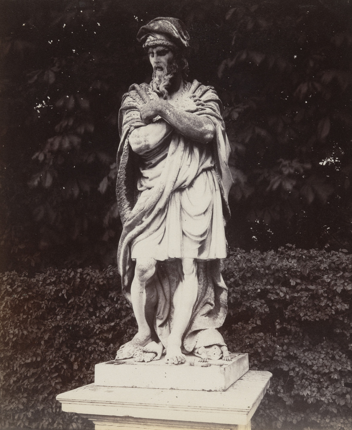 Eugène Atget. Versailles -- The Phlegmatic by Matthieu Lespagnandelle. 1923-24