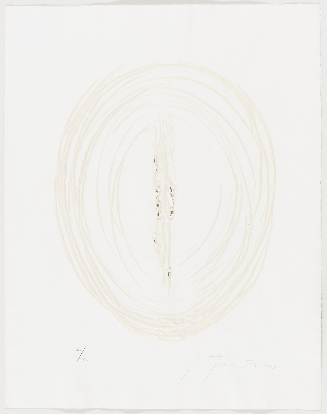 Lucio Fontana. Concetto Spaziale from Six Original Etchings (Sei Acqueforti Originali). 1964