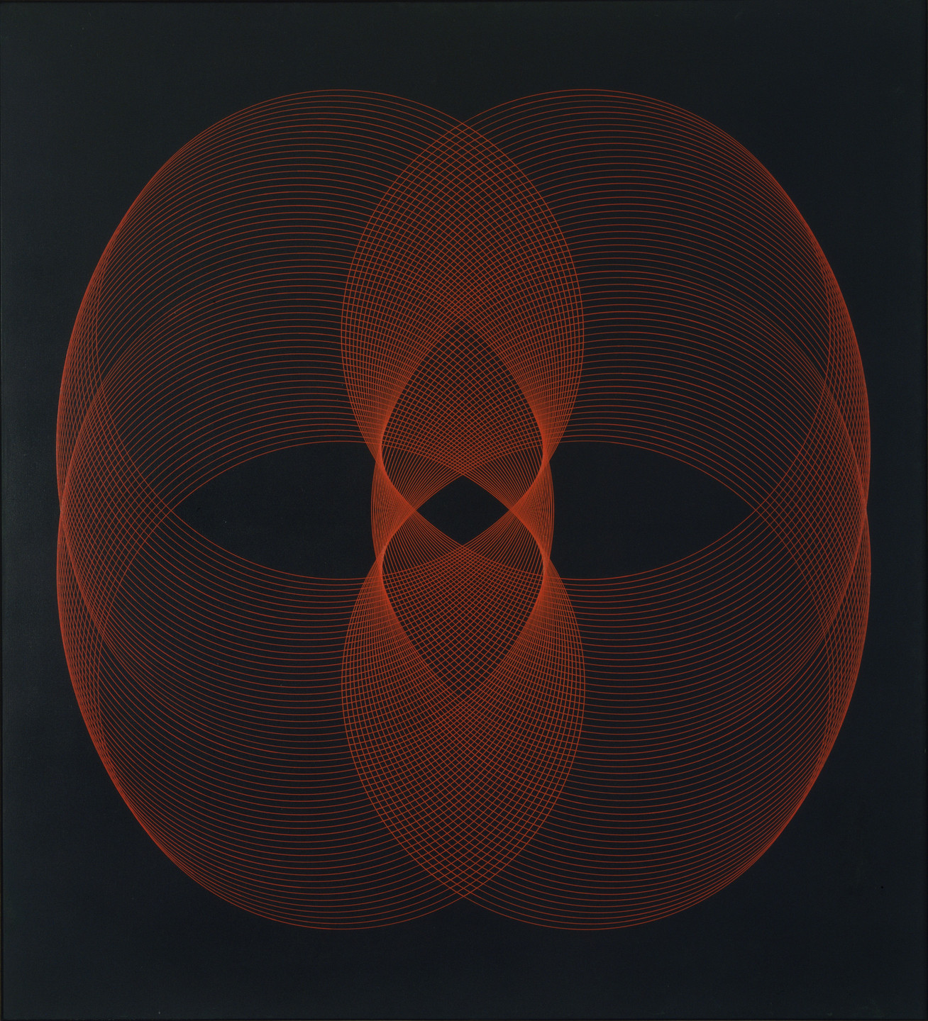 Eduardo A. MacEntyre. Generative Painting: Black, Red, Orange. 1965