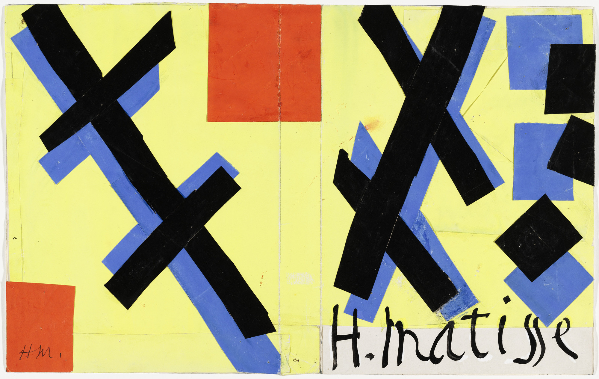 H. Matisse 抽象画 1951年 大判 Henri Matisse. Cover design for Matisse: His Art and His Public