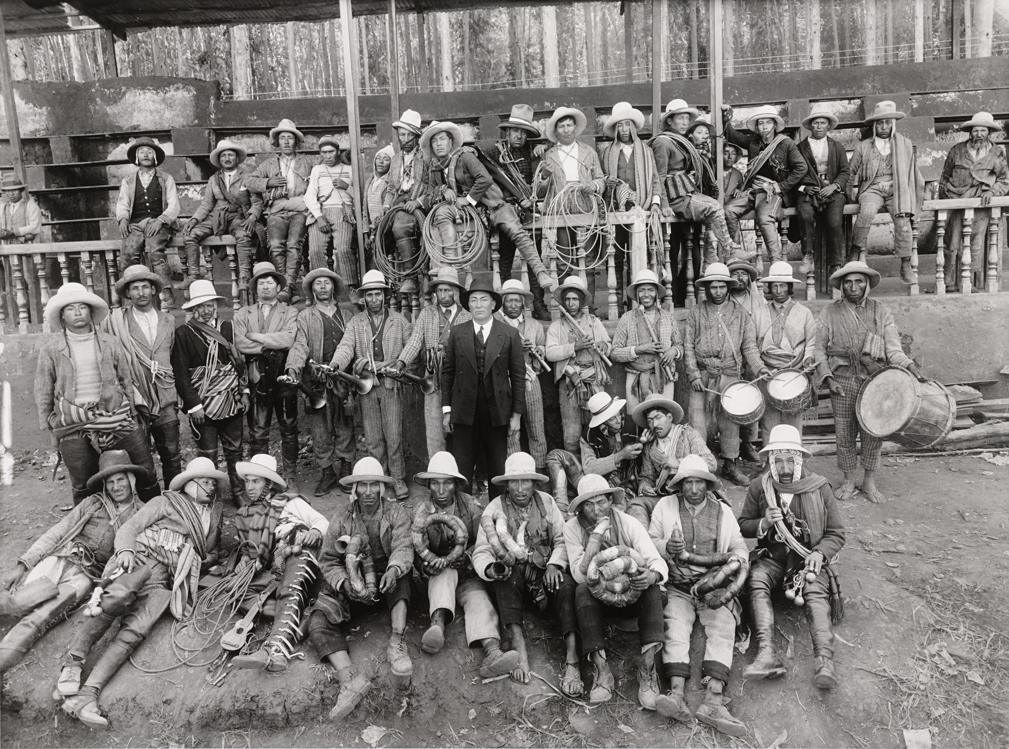 Martín Chambi. Hacienda Owner and Workers, Chumbivilcas Region