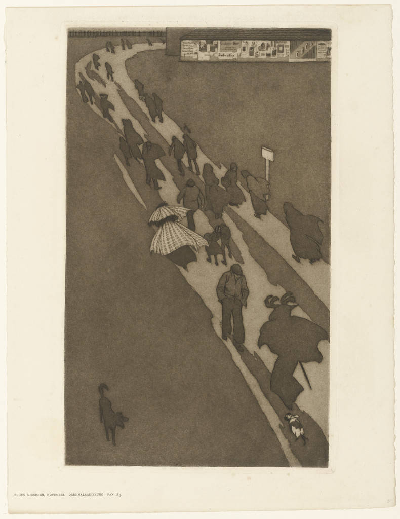 November (plate, facing page 216) from the periodical Pan, vol. II, no. 3 (Oct-Nov-Dec 1896)