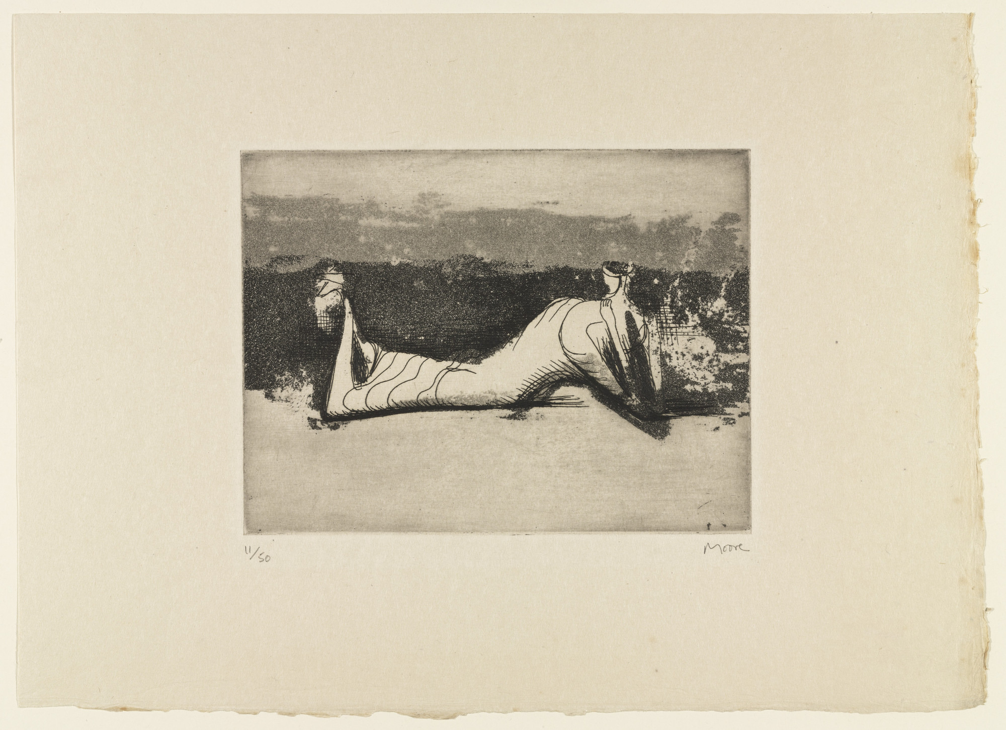 Henry Moore. Draped Reclining Figure