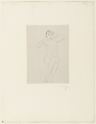 Seated Nude with Raised Arms