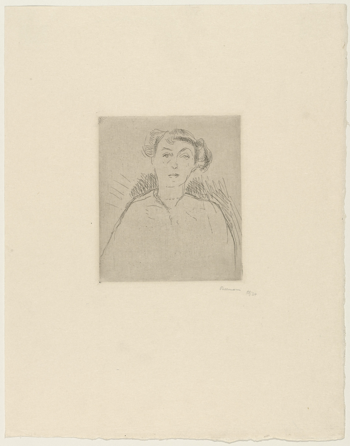 Hans Purrmann. Portrait of Mrs. Hardt von Hösslin (Bildnis Frau Hardt von Hösslin). (1915)